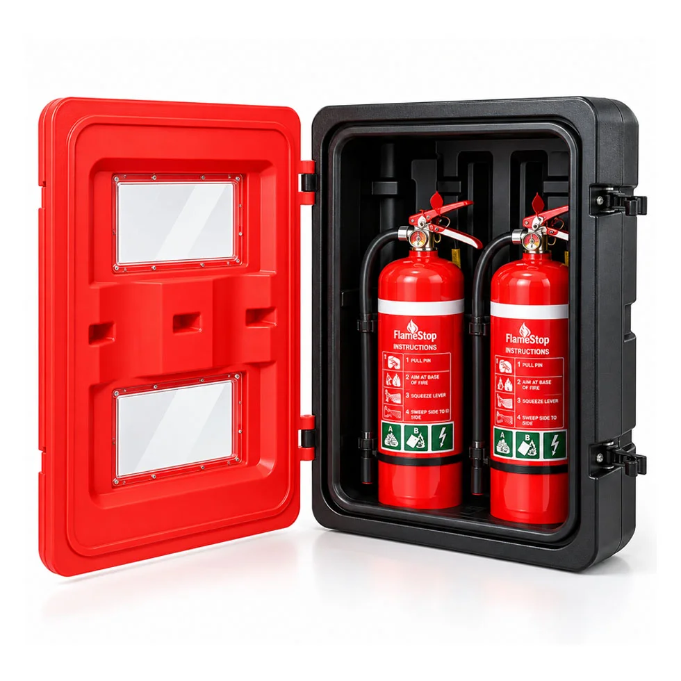 Double Fire Extinguisher Box